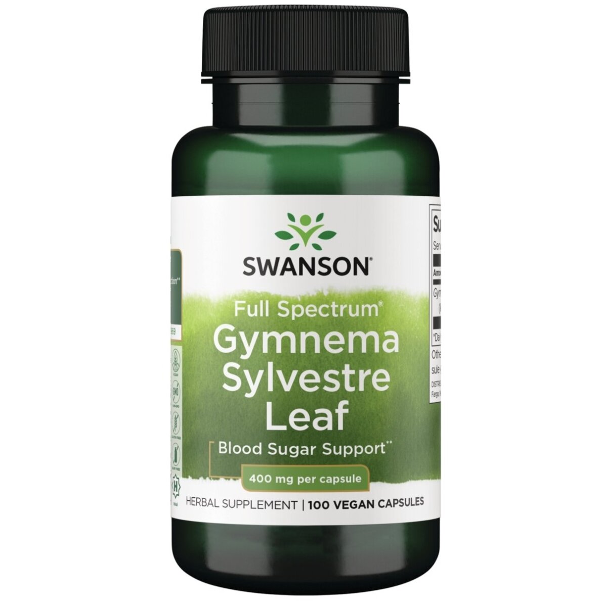 Gymnema 400 mg 100 Veg. Kaps. (SWANSON, JAV) Gymnema 400 mg 100 Veg. Kaps. (SWANSON, JAV)